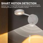 GUPUP White Spot Lights ,Mini Accent Dimmable Picture Lights with 3 Lighting Modes ,USB Plug-in Induction Light for Wall Picture Artworking Portrait White (2 Pack)