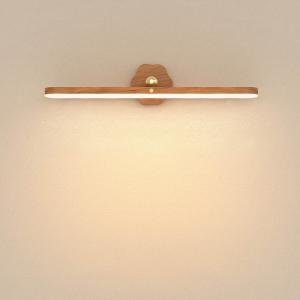 Wall Lights for Bedroom Battery Operated Wall Sconce Lamp Vanity Light Magnetic Wooden Wireless Rechargeable Wall Lights,Rotating Multi-purpose Night Light Movable Light Detachable Cabinet Light