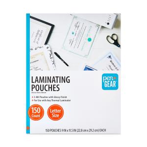 Pen + Gear Laminating Pouches, 8.5" x 11", Letter Size Sheets, 3 Mil, 150 Count