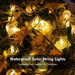 GooingTop Solar String Lights,30 FT 60LED Crystal Globe Outside Waterproof Solar Fairy Twinkle Lights for Garden Yard Pathway Patio Tree Landscape Decor,Yellow