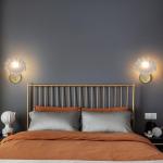 kkbbma under $5 Shell Wall Sconce, Shell Wall Sconce Light, Three Color Changing LED Wall Lamp, Gold Iron Bathroom Vanity Light, Bedroom Living Room Wall Light, Hardwired Wall Mount Lamp