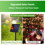 GooingTop Solar String Lights,30 FT 60LED Crystal Globe Outside Waterproof Solar Fairy Twinkle Lights for Garden Yard Pathway Patio Tree Landscape Decor,Yellow