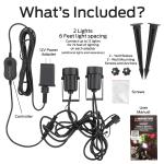 Monster Smart Outdoor Spotlight for Landscape Lighting with RGB & IC Flow, for Christmas, Halloween, Party, Gameday and More, 12V Adapter, 2-Pack