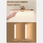 Wall Lights for Bedroom Battery Operated Wall Sconce Lamp Vanity Light Magnetic Wooden Wireless Rechargeable Wall Lights,Rotating Multi-purpose Night Light Movable Light Detachable Cabinet Light