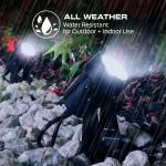 Monster Smart Outdoor Spotlight for Landscape Lighting with RGB & IC Flow, for Christmas, Halloween, Party, Gameday and More, 12V Adapter, 2-Pack
