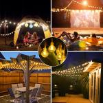GooingTop Solar String Lights,30 FT 60LED Crystal Globe Outside Waterproof Solar Fairy Twinkle Lights for Garden Yard Pathway Patio Tree Landscape Decor,Yellow