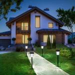 MEHOOM Warm & White Solar Powered Outdoor Lights, 4-Pack Pathway Lights, Waterproof LED Garden Lights for Yard, Lawn, Walkway, Patio