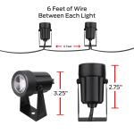 Monster Smart Outdoor Spotlight for Landscape Lighting with RGB & IC Flow, for Christmas, Halloween, Party, Gameday and More, 12V Adapter, 2-Pack