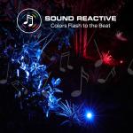 Monster Smart Outdoor Spotlight for Landscape Lighting with RGB & IC Flow, for Christmas, Halloween, Party, Gameday and More, 12V Adapter, 2-Pack