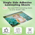 Koala Self Adhesive Laminating Sheets Clear 9 x 12 Inch No Machine Needed 15 Sheets Glossy Permanent Self-Adhesive Laminating Sheets Waterproof for 8.5x11 inch for Stickers, Photos