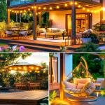 Solar String Lights, Outdoor String Light 100 LED 72ft 8 Lighting Modes Waterproof Solar Powered Patio Solar Light for Garden Yard Porch Wedding Party Decor (Warm White)