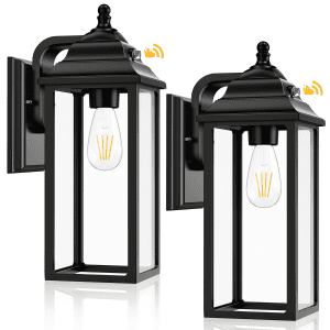 Outdoor Lights Fixture Wall Sconce - 2 Sets Porch Lights Outdoor Wall Lantern Decor for Exterior House Lights (Black)