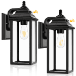 Outdoor Lights Fixture Wall Sconce - 2 Sets Porch Lights Outdoor Wall Lantern Decor for Exterior House Lights (Black)