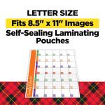 Scotch Self-Seal Laminating Pouches, 10 Count, Letter Size 8.5" x 11", 3 Mil Thick