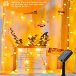 Solar String Lights, Outdoor String Light 100 LED 72ft 8 Lighting Modes Waterproof Solar Powered Patio Solar Light for Garden Yard Porch Wedding Party Decor (Warm White)