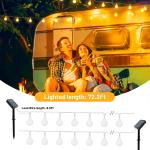 Solar String Lights, Outdoor String Light 100 LED 72ft 8 Lighting Modes Waterproof Solar Powered Patio Solar Light for Garden Yard Porch Wedding Party Decor (Warm White)