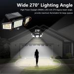 SZRSTH Solar Lights Outdoor - 210 LED 2500LM Waterproof Motion Sensor Security Lights with Wireless Remote Flood Lights for Patio Garage Yard Entryways
