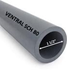 VENTRAL Schedule 80 PVC Pipe 1 1/2 Inch (1.9 OD), Grey, Cut Lengths for Industrial, Plumbing, Chemical, High-pressure