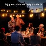 DAYBETTER Solar Outdoor String Lights, 100ft S14 LED Patio Lights with 24 Bulbs, Waterproof String Lights for Backyard