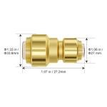 VEVOR Pipe Fittings, 1/2"-3/4" 12PCS Brass Pipe Fittings, Straight-Through Push-Fit Pipe Connector Brass Air Fittings, Heavy Duty Plumbing Fittings Adapter for Heating/Shower Systems,Water Pipes