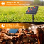 DAYBETTER Solar Outdoor String Lights, 100ft S14 LED Patio Lights with 24 Bulbs, Waterproof String Lights for Backyard