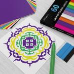 Kassa Permanent Adhesive Vinyl: 10 Colors (60 Sheets, 12” x 12”), Includes Squeegee for Easy Application, Compatible with Cricut, Silhouette & All Cutting Machines