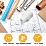 LOLIPPYY 6-Pack PVC Pipe Fittings with Male Thread and Socket, Connectors for Home and Industrial Plumbing Systems