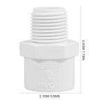 LOLIPPYY 6-Pack PVC Pipe Fittings with Male Thread and Socket, Connectors for Home and Industrial Plumbing Systems