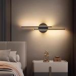 Circular Long Strip Wall Lamp, USB Rechargeable Wireless Sconces with Remote Control, LED Dimming Wall Lamp, Dimmable Modern LED Vanity Light, Living Room Background Wall Lamps