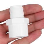 LOLIPPYY 6-Pack PVC Pipe Fittings with Male Thread and Socket, Connectors for Home and Industrial Plumbing Systems