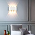 HIBIBUD Modern LED Wall Sconce 3000K/6000K Up Down Wall Lamp Wall Mounted Lighting Fixture for Hallway Stair Living Room Bedroom Decor,IP65 Waterproof