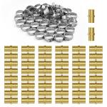 VEVOR Pipe Fittings, 1/2" 50PCS Brass Pipe Fittings, Clamp-style Straight-Through Pipe Connector Brass Air Fittings, Heavy Duty Plumbing Fittings Tube Adapter for Heating/Shower Systems,Water Pipes