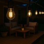 Better Homes & Gardens 24-Foot Outdoor Commercial String Lights, 12 Shatterproof LED Bulbs, Indoor/Outdoor Use