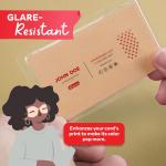 XFasten Business Card Laminating Pouches, 4" x 3", Pack of 25, Clear Glossy