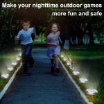 Toodour 12 Pack Solar Ground Lights Outdoor, 8 LED Waterproof Solar Disk Lights for Garden Landscape Pathway Yard Deck Lawn Patio Walkway, White