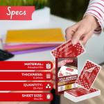 XFasten Business Card Laminating Pouches, 4" x 3", Pack of 25, Clear Glossy