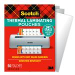 Scotch Thermal Laminating Pouches, 50 Laminating Sheets, 3 mil., Laminate Business Cards, Banners and Essays, Idea