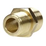 1/2" x 3/8" Male NPTF Pipe Reducing Hex Nipple Solid Brass Pipe Fitting New
