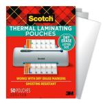 Scotch Thermal Laminating Pouches, 50 Laminating Sheets, 3 mil., Laminate Business Cards, Banners and Essays, Idea