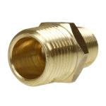 1/2" x 3/8" Male NPTF Pipe Reducing Hex Nipple Solid Brass Pipe Fitting New