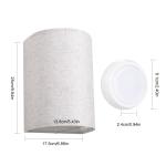 Neoglint Wall Sconces Set of 2, Battery Operated Wall Lamp 16 RGB Colors Changeable Dimmable Wall Light Fixtures with Fabric Linen Shade for Bedroom Living Room Hallway