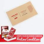 XFasten Business Card Laminating Pouches, 4" x 3", Pack of 25, Clear Glossy