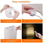 Neoglint Wall Sconces Set of 2, Battery Operated Wall Lamp 16 RGB Colors Changeable Dimmable Wall Light Fixtures with Fabric Linen Shade for Bedroom Living Room Hallway