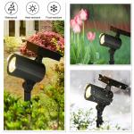 Mainstays Solar Powered Black LED Landscape Spot Light, 60 Lumens