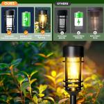 SZRSTH Solar Path Lights, 4 Pack Outdoor Waterproof Solar Lights for Yard Lawn Walkway (Warm White)