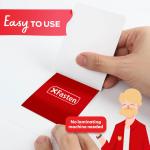 XFasten Business Card Laminating Pouches, 4" x 3", Pack of 25, Clear Glossy