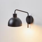 Better Homes & Gardens Matte Black 1-Light Indoor Wall Sconce, LED Bulb Included, No Battery