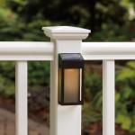 Better Homes & Gardens Nico Solar Powered Black LED Deck Fence Light, 20 Lumens