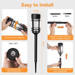 SZRSTH Solar Path Lights, 4 Pack Outdoor Waterproof Solar Lights for Yard Lawn Walkway (Warm White)