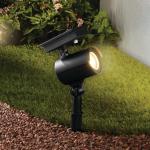 Mainstays Solar Powered Black LED Landscape Spot Light, 60 Lumens